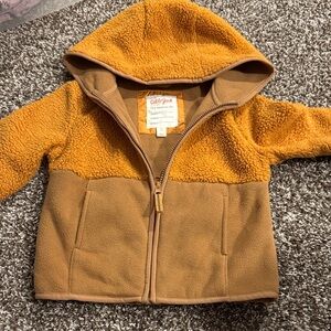 Cat & Jack Tan and Orange Fleece Jacket
